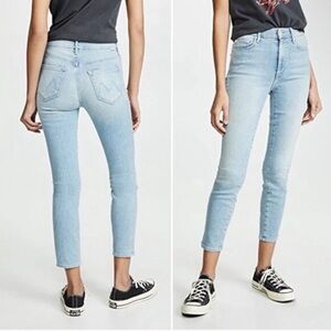 MOTHER | Women's Light Blue ‘Swimming Pool Sunday’ The Looker Crop Jeans Size 30